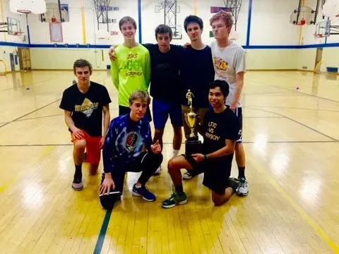 My friends on my XC team. We played hand ball and won π!